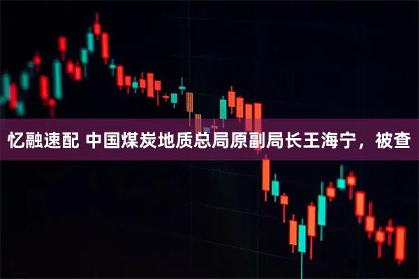 忆融速配 中国煤炭地质总局原副局长王海宁，被查