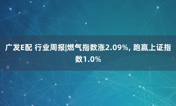 广发E配 行业周报|燃气指数涨2.09%, 跑赢上证指数1.0%
