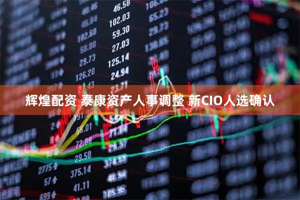 辉煌配资 泰康资产人事调整 新CIO人选确认